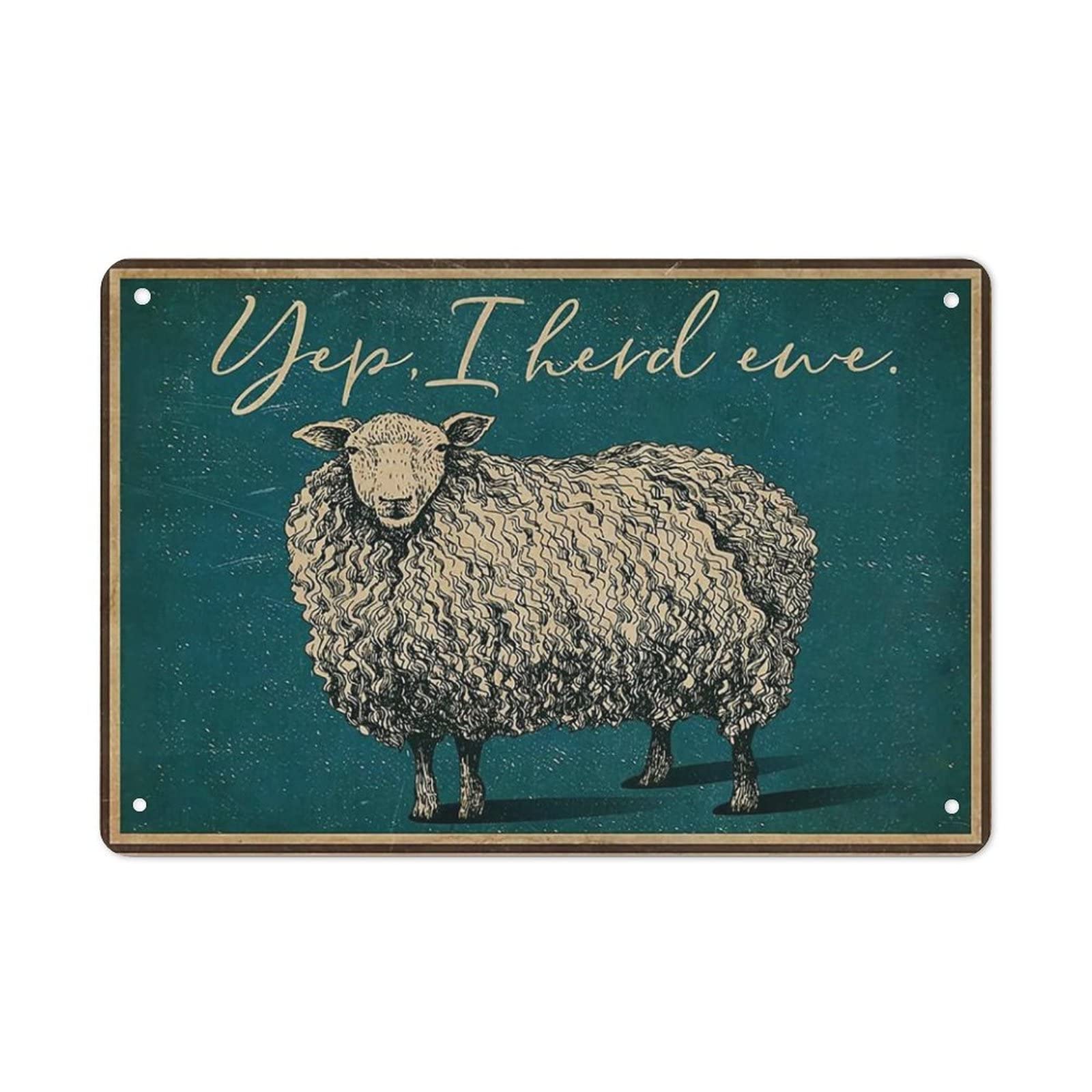 AOOEDM Sheep Wall Metal Tin Sign for Home Bar Pub Kitchen Wall Art Deocr Man Cave Vintage Metal Sign Poster Plaque Signs Quotes Sign