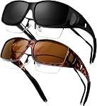 KANASTAL Lunettes de soleil sur les lunettes pour hommes Femmes Envelopper autour Polarized Fit sur les Lunettes de Soleil TR90 Lunettes de soleil Courant Cyclisme