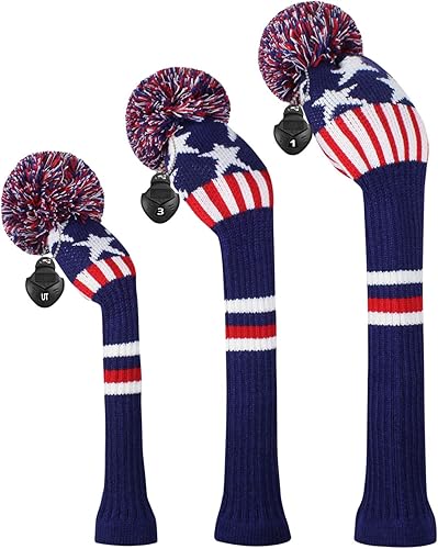 Scott Edward Golf Headcovers for Woods Set of 3 Fits Well Driver(460cc) Fairway Wood and Hybrid(UT) The Perfect Change for Golf Bag Interesting