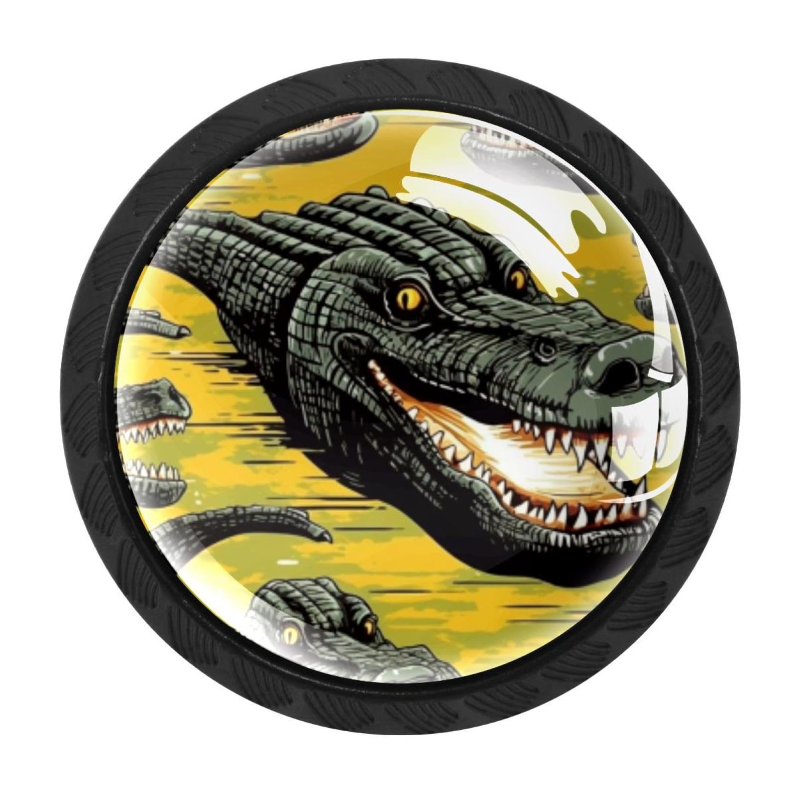 Chenzzzz Multicolored 07 4 Pack Black Crocodile Kitchen Handles, Cabinet Pulls Hardware For Cupboard Drawer Knobs Dresser Pulls