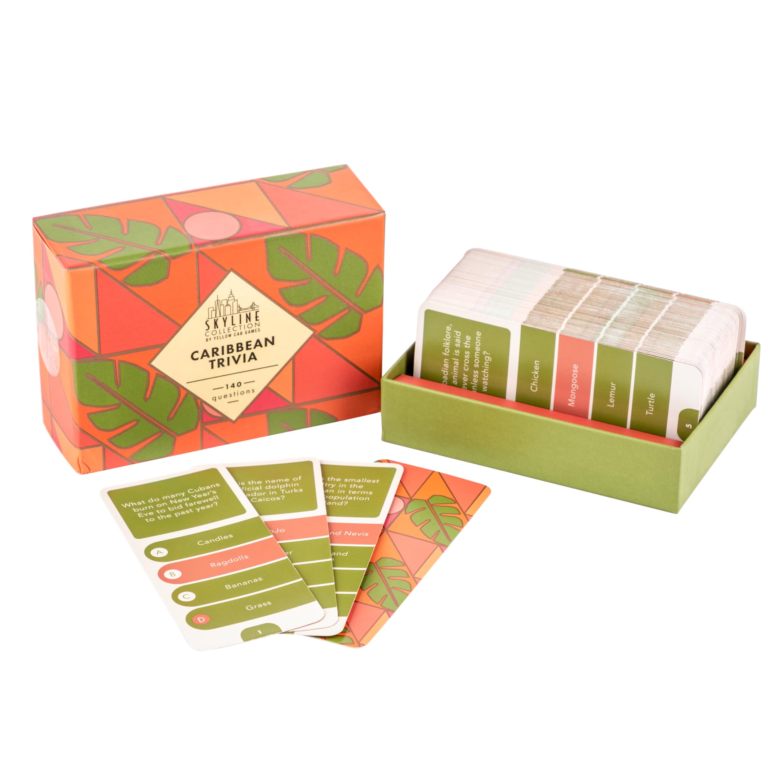 Yellow Cab Games Skyline Collection Trivia Set - World Travel Trivia, 140 Question Cards - Game Night Entertainment for Families & Friends