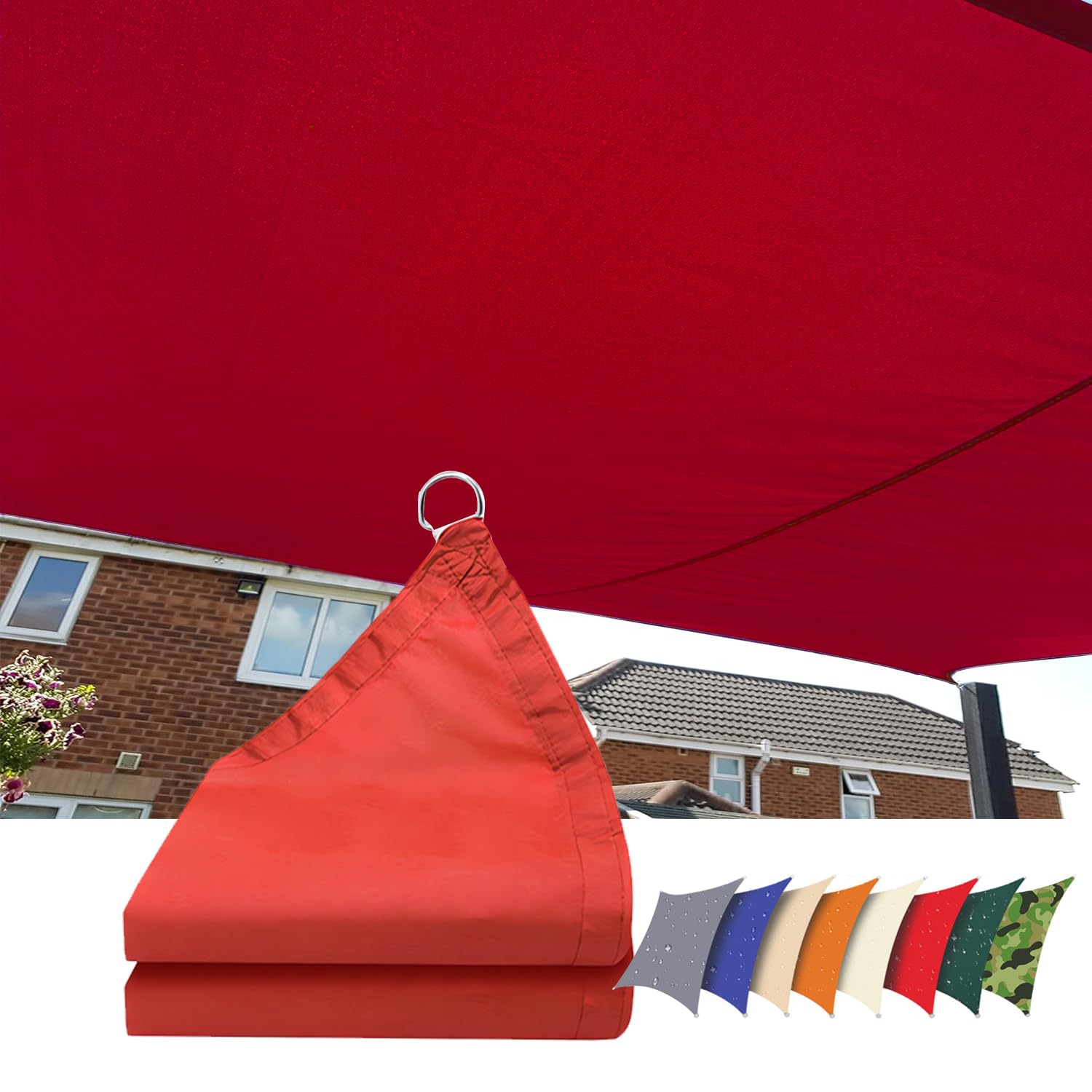 Voile d'ombrage rectangulaire imperméable jardin terrasse cour 9x14m