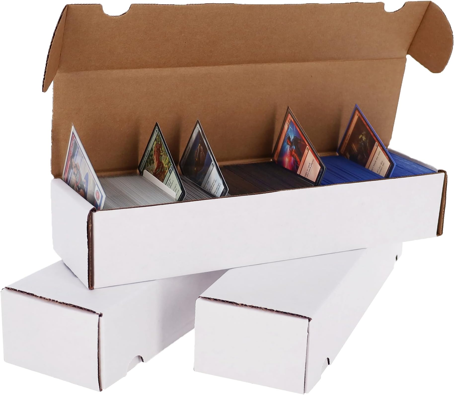 BCW 800ct Trading Card Storage Boxes - 3 Pack | Organizer for Sports Cards, MTG, Pokemon, and Card Games