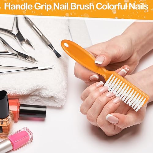 Miniatura 3 de Mifoci 120 cepillos de uñas con agarre para limpiar uñas, limpiador de uñas, cepillo de limpieza de uñas a granel, cerdas suaves y rígidas,