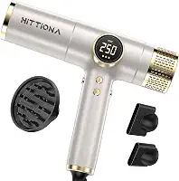Secador de cabelo iônico com difusor – secador de cabelo profissional de tensão dupla de 2000 W, secador de íons negativos para todos os tipos de cabelo, secagem rápida e baixo ruído, design leve e