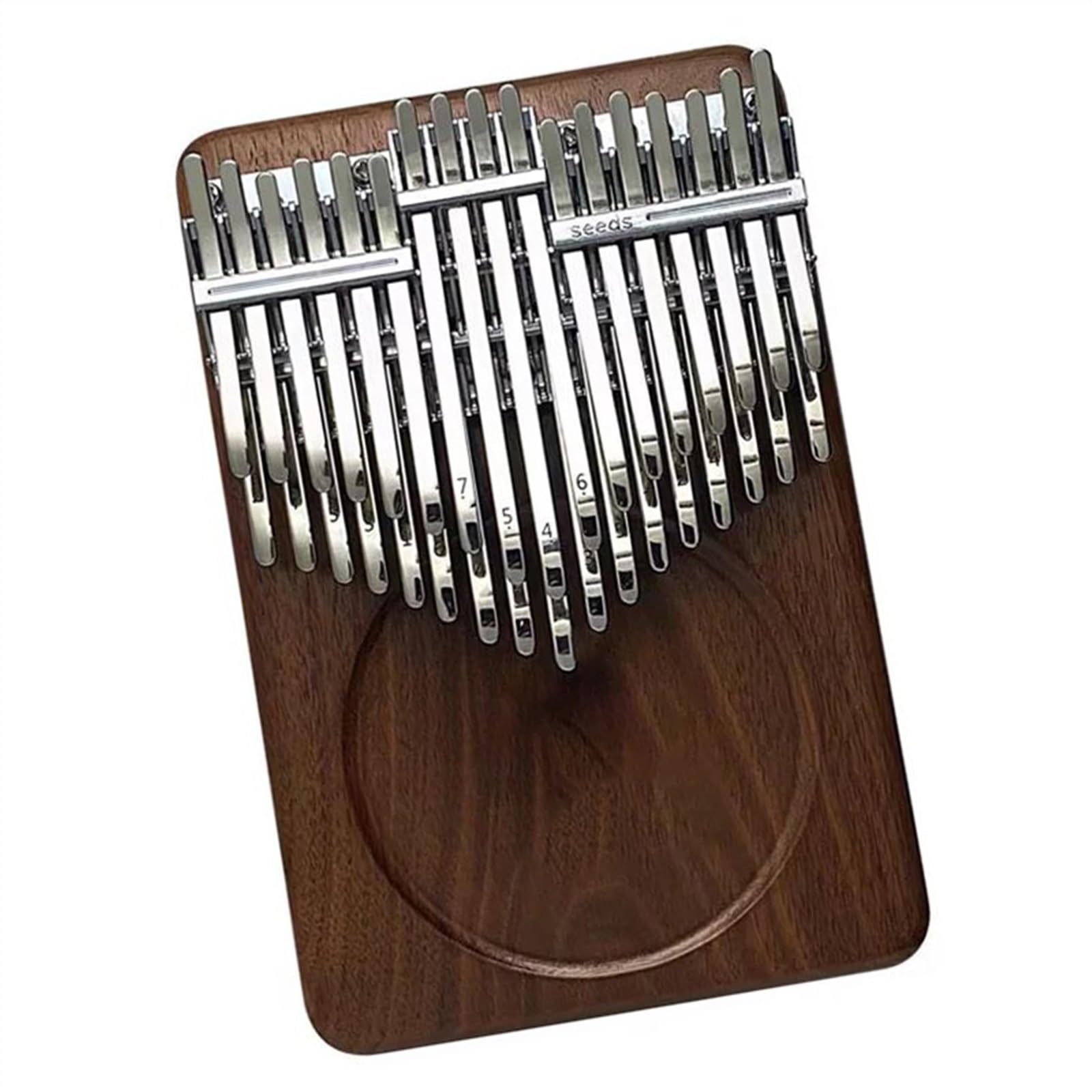 Kalimba (piano à Pouce) En Noyer Noir De Luxe - 34 Touches, Clé De Do, Avec Micro Et Accessoires - Idéal Pour Débutants Et Musiciens - 7