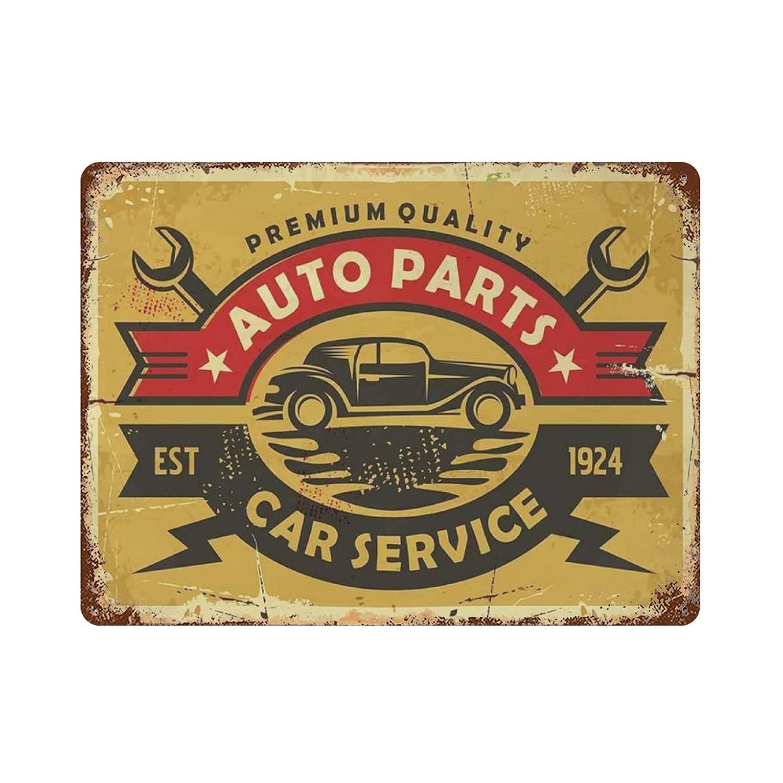 Red Service Repair Station Retro Metal Plaque Vintage Great Aluminum Tin Sign Wall Decoration 7.9"x11.8"
