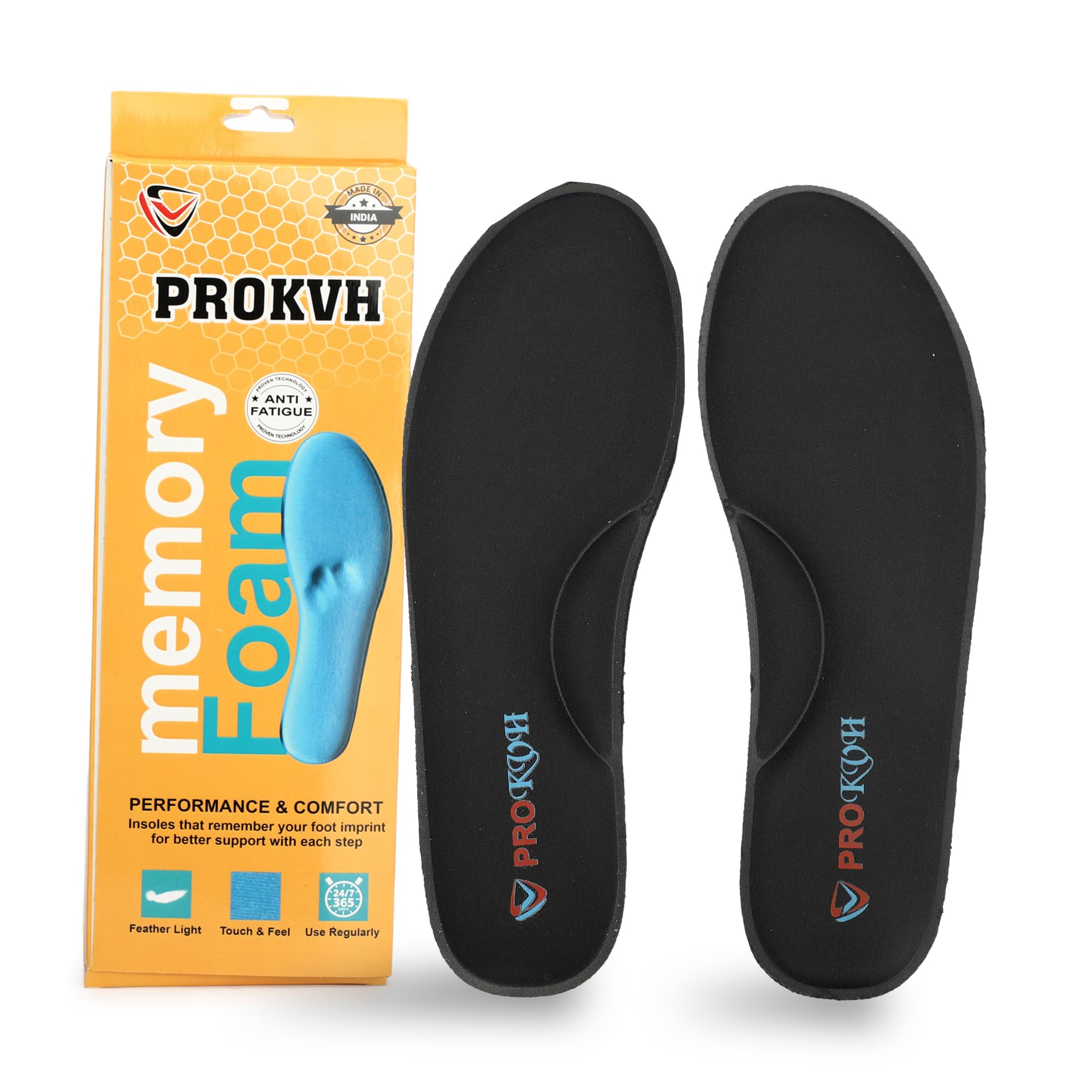 PRO KVH UltraComfort Memory Foam Insoles - Premium Shoe Heel Cushions for Unmatched Softness and Comfort | Customizable Fit | Feet Relief and All-Day Support (Black, 7UK) (B0C9MSLNSS) Amazon Price History, Amazon Price Tracker