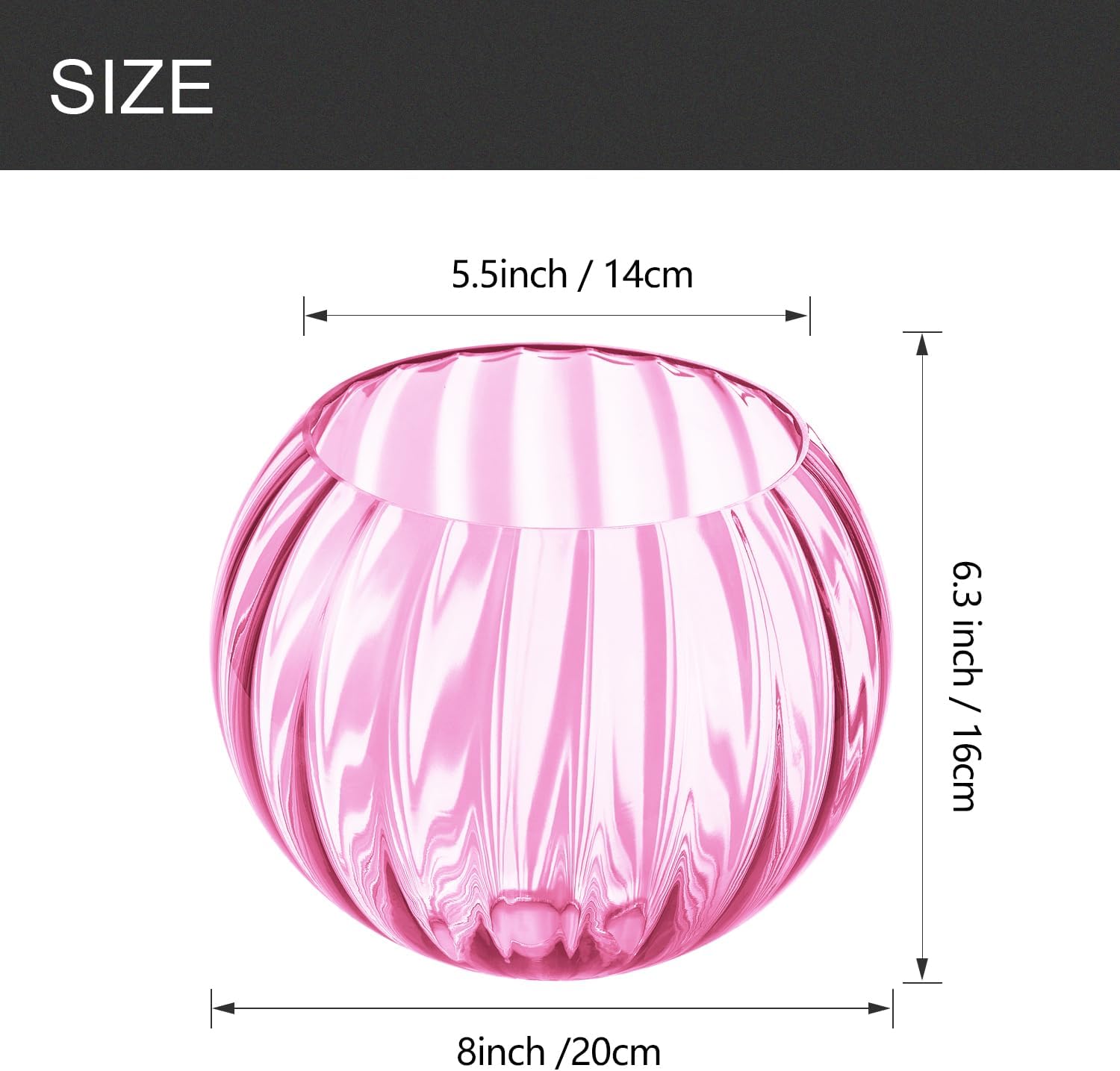 Clear Glass Shade,Replacement Globe & Cover for Lighting Fixture, 8" Diameter, Replacement with 1.65 Inch Fitter for Wall Lamps Chandeliers or Ceiling Light (2, 8Inch - Amber Glass)