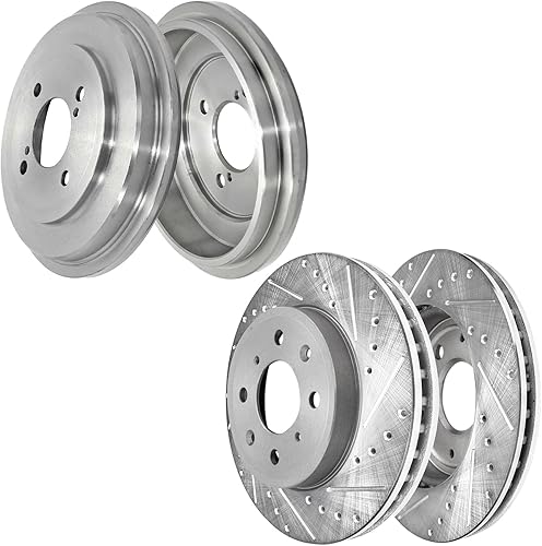 Miniatura 24 de Detroit Axle - Rotores de freno trasero para Mercedes-Benz C300 E350 E300 C350e, rotores de freno de disco perforados y ranurados Reemplazo :