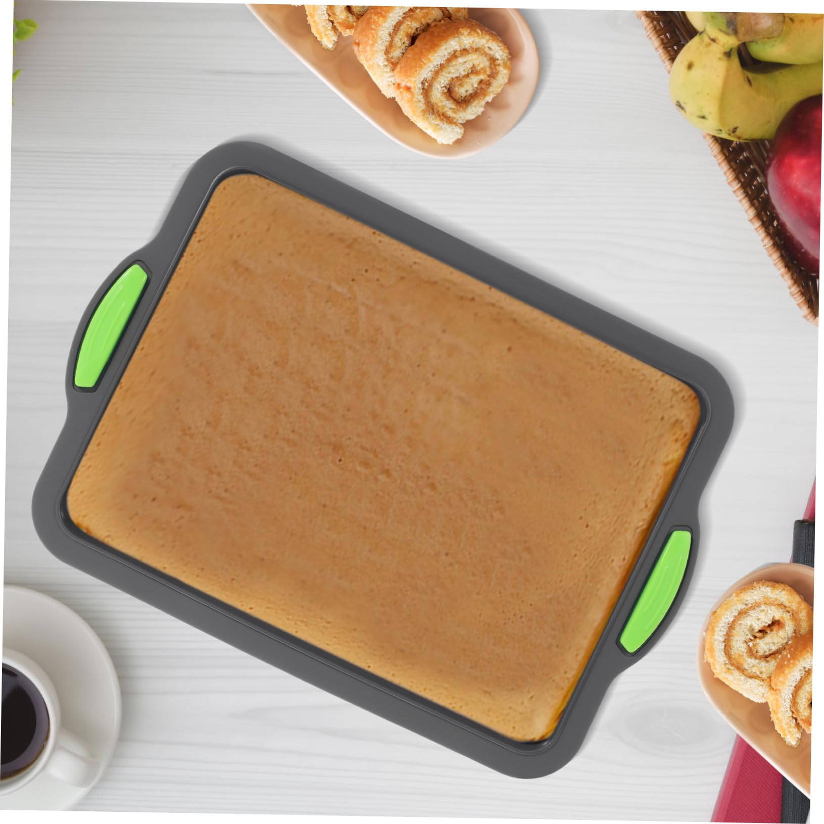 Backform Abwaschbare Silikon Silikonform Rechteckig Hitzebeständige und Kastenform aus Silikon Leicht zu Reinigen Langlebig für Backofen für Backzubehör
