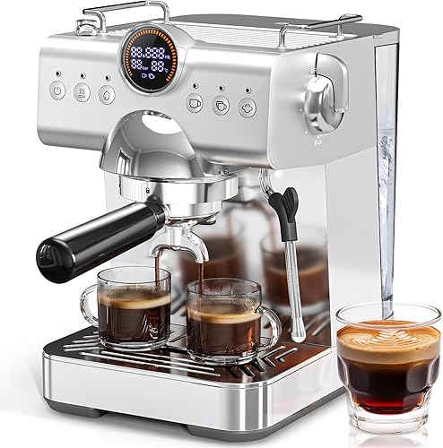 Máquina de café expreso de 20 barras con infusión fría, máquinas profesionales Expresso para el hogar, cafetera de café espresso de acero inoxidable