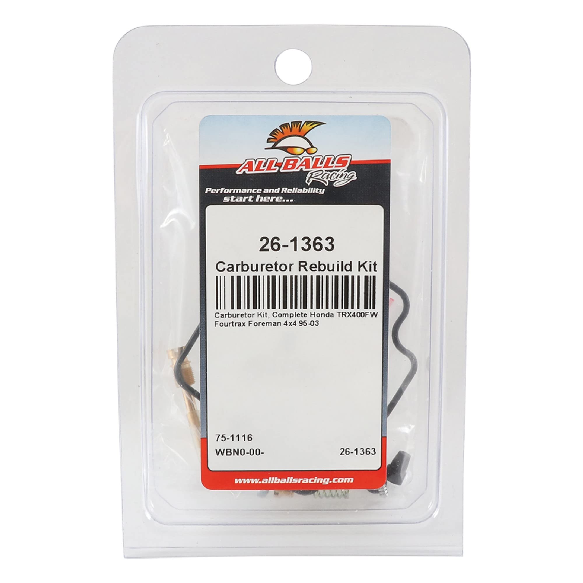 Amazon.com: All Balls Racing Carburetor Rebuild Kit 26-1363
