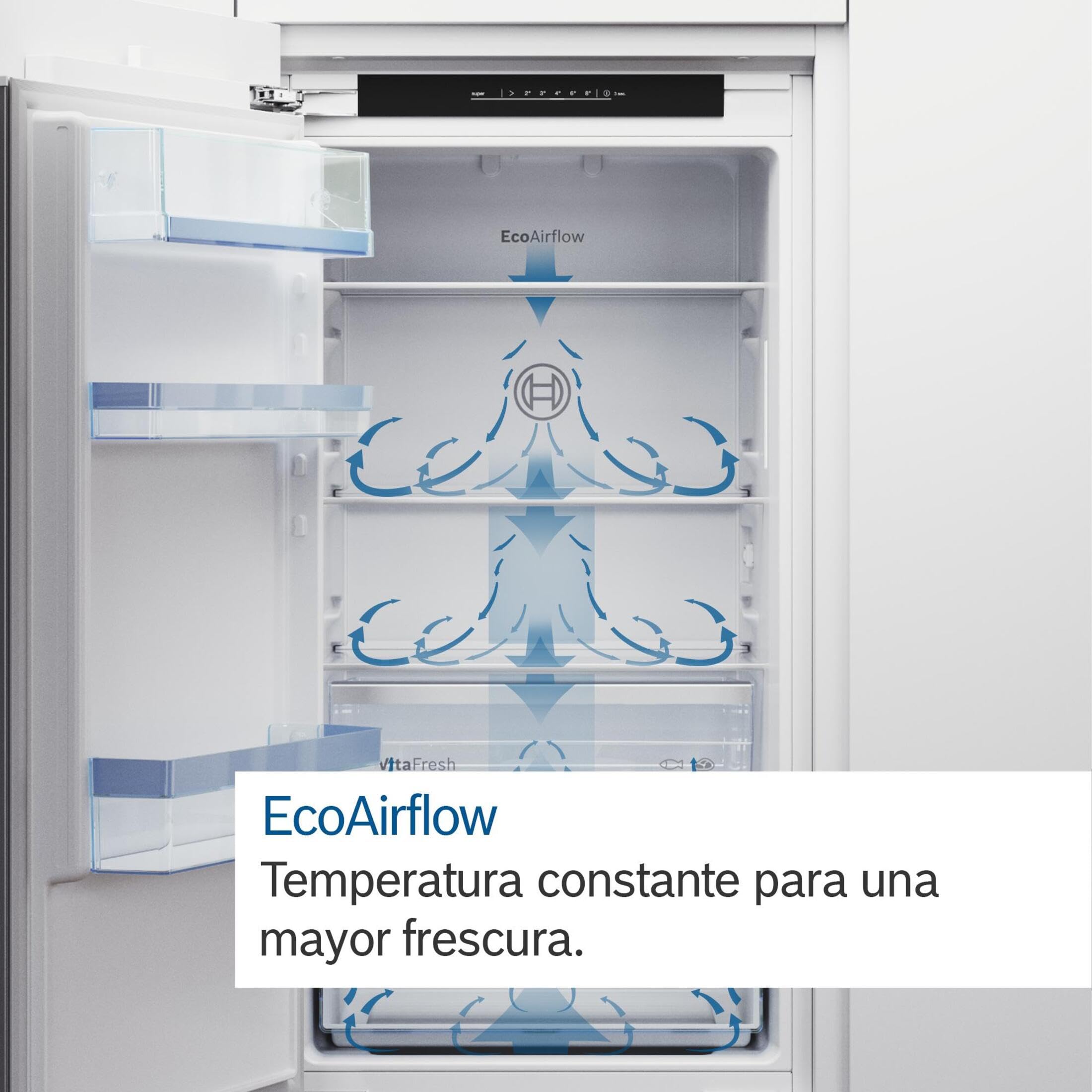 Bosch, Frigorífico combi integrable, Serie 4, NoFrost, KIN96VFD0 | Alimentos frescos y sin escarcha en un diseño que se funde con tu cocina.