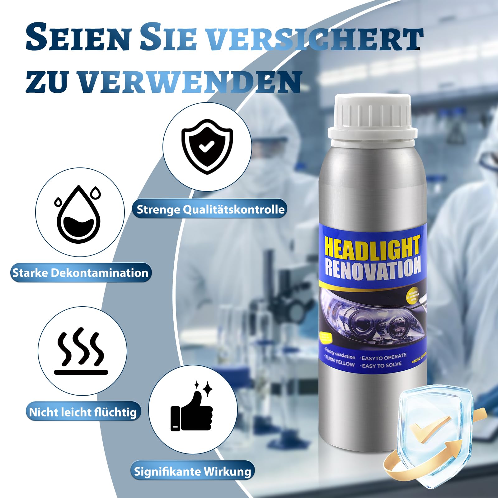 Kit Lucidatura Polimero 200+800g Pulizia Rinnova Fari Elimina Graffi - Foto 10