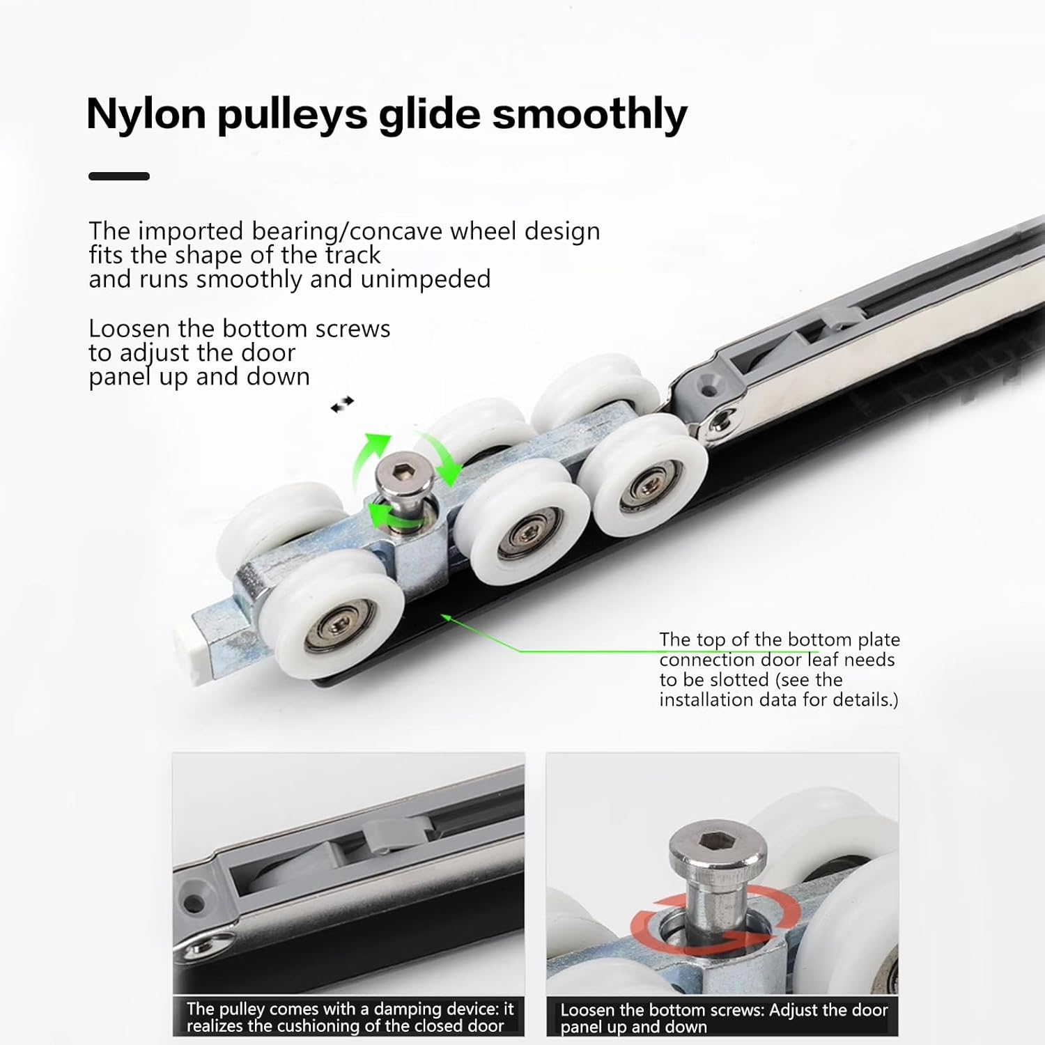 90°Rotation Invisible Pivot Hinge,154LBS Load-Bearing Heavy Duty Hardware for Bookcase, Murphy Door Glass Door, 2 Sides Opening Revisable Door Hardware(Door not Included