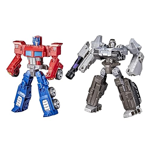Juguetes Transformers Héroes y Villanos Optimus Prime y Megatron 2-Pack Figuras de Acción - para Niños de 6 años en adelante, 7 pulgadas (Exclusivo de Amazon)