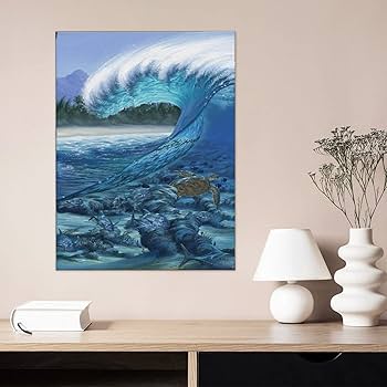 絵画　アクリル画　インテリア　波待ち 500x0.jpg