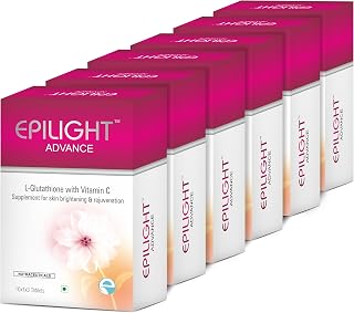 Epilight L- Glutathione With Vitamin C Tablets for Skin Health 600mg | Skin Health Supplement | 180 Tablets for Men & Women Price In India