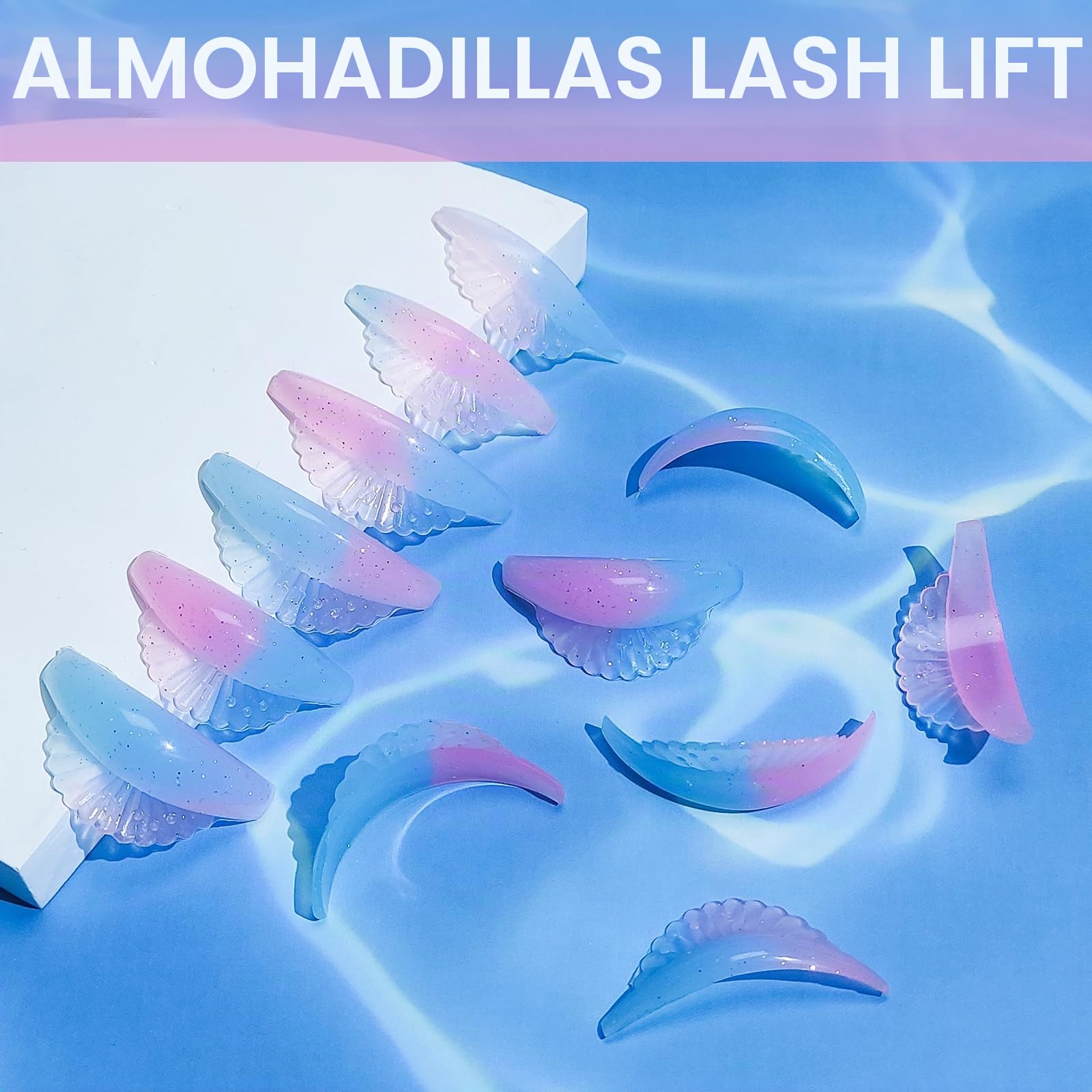 Libeauty Pestañas Silicona Almohadilla, 12 Piezas Almohadilla de Permanente de Rizador de Pestañas, 6 Tamaños, 2024 Nuevo Diseño, para Lifting de Pestañas En Casa Y en El Salón