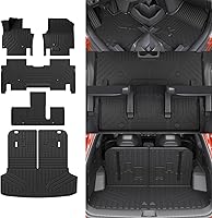 Vista 12 de Alfombrillas Compatibles con Dodge Durango 2016-2025 2026 de 6 Asientos, Alfombrilla de Carga, Protector para Asiento Trasero, Forro para Maletero