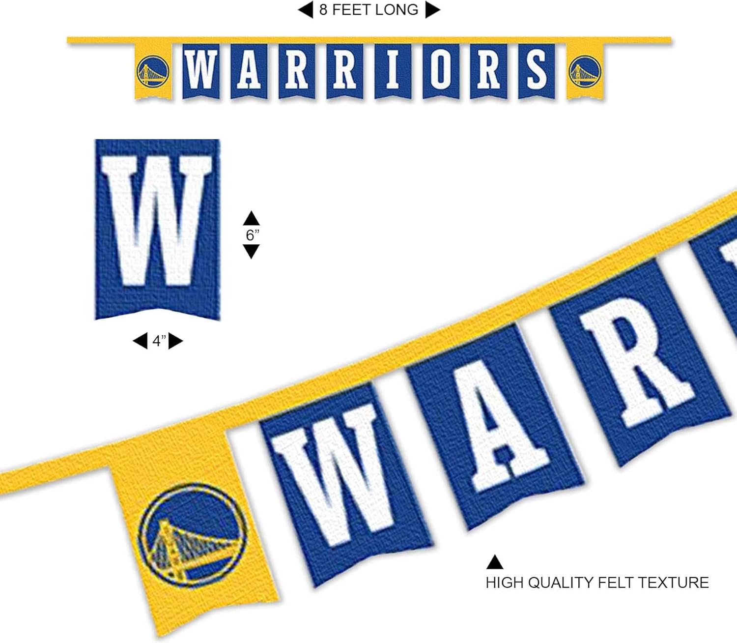 WinCraft Golden State Warriors Banner String Pennant Flags - Image 5