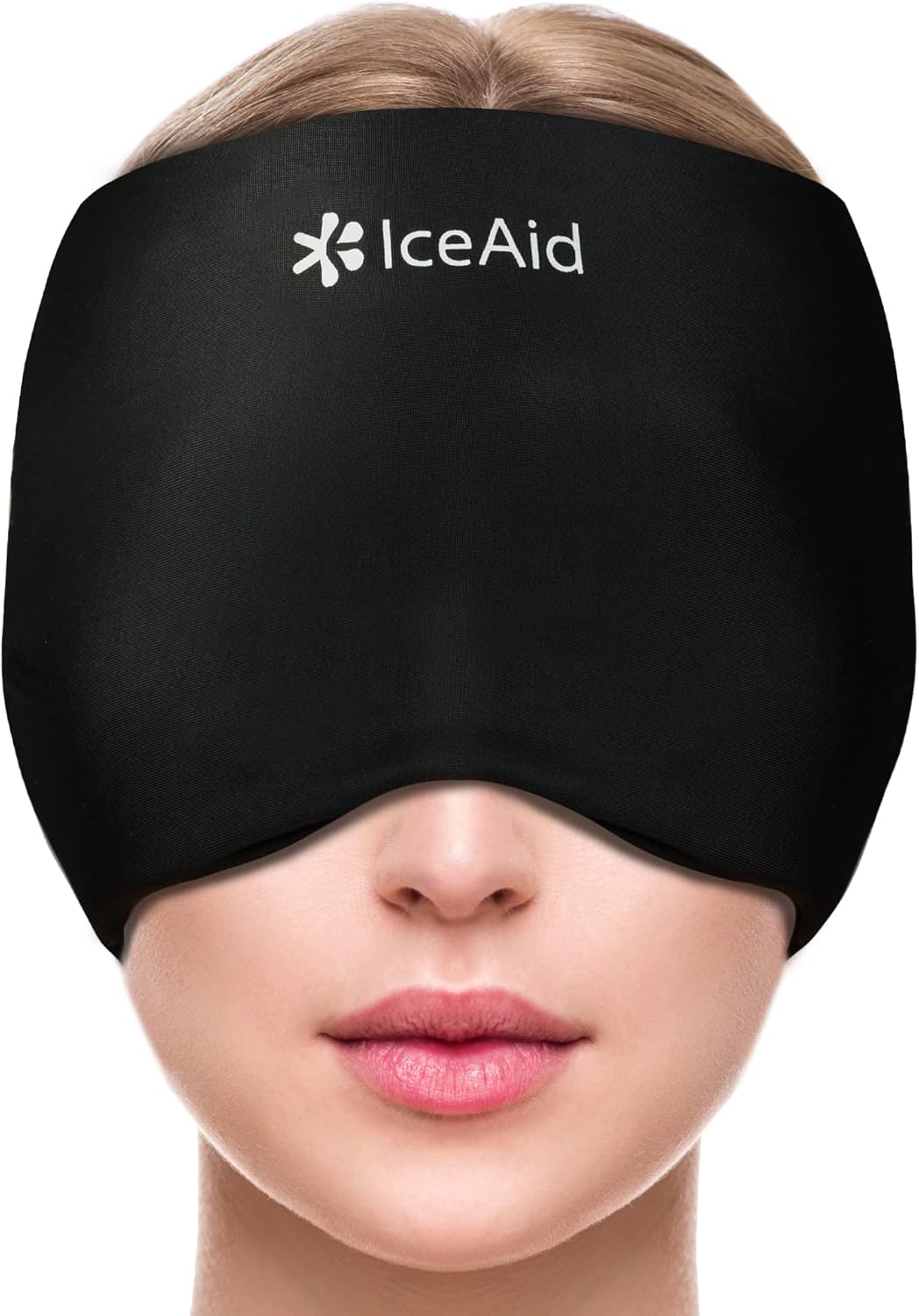 IceAid Migraine Relief Ice Head Wrap | Headache and Migraine Hat | Hot and Cold Therapy for Puffy Eyes, Tension, Sinus and Stress Relief : Health & Household