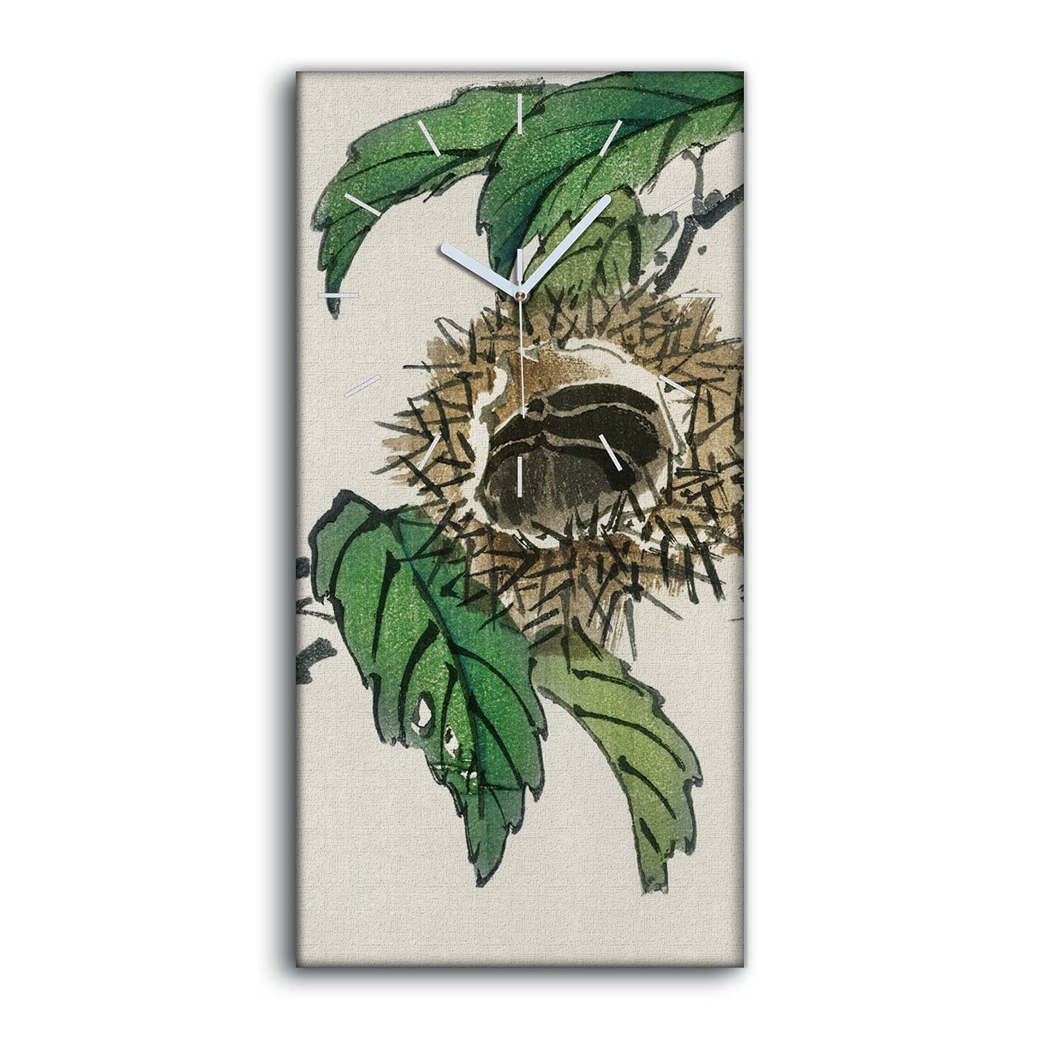 Horloge sur toile decoration salon moderne branches 30x60