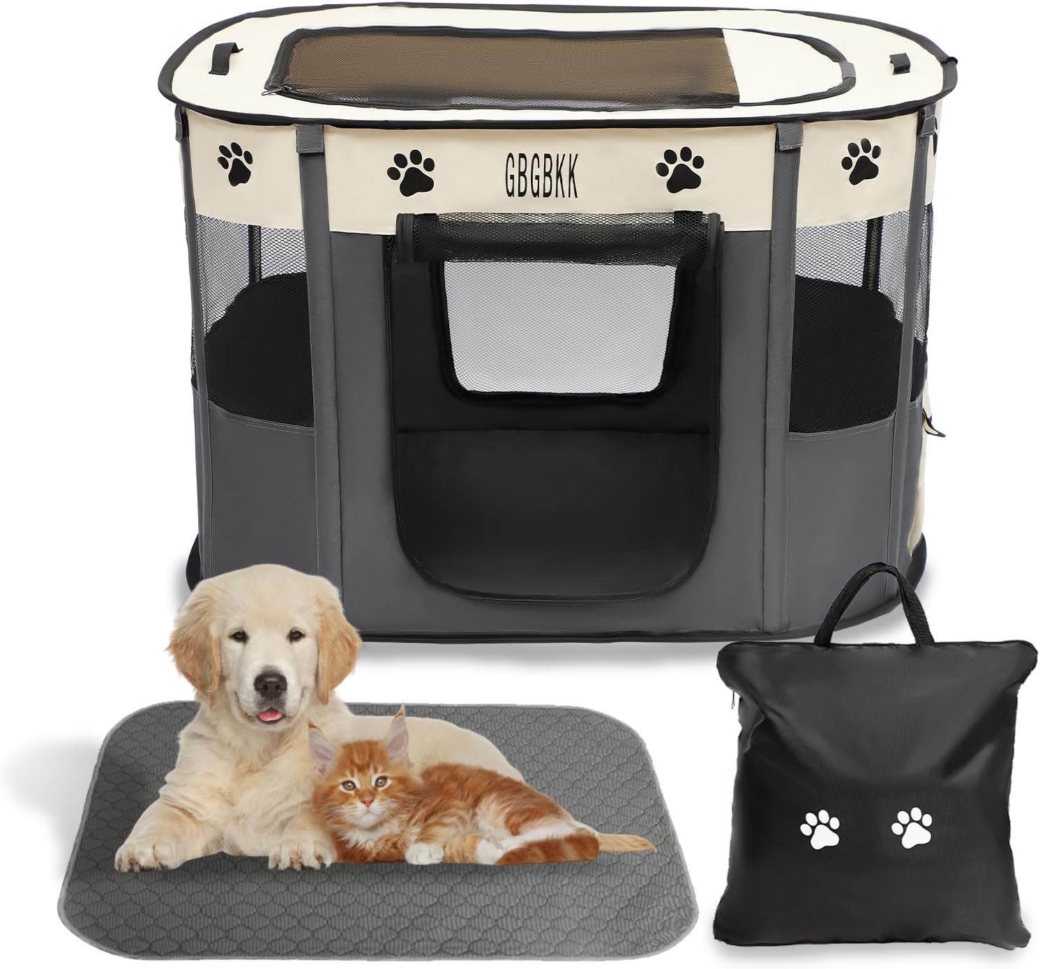 Portable Pet Playpen,Dog Playpen Outdoor/Indoor with Carry
