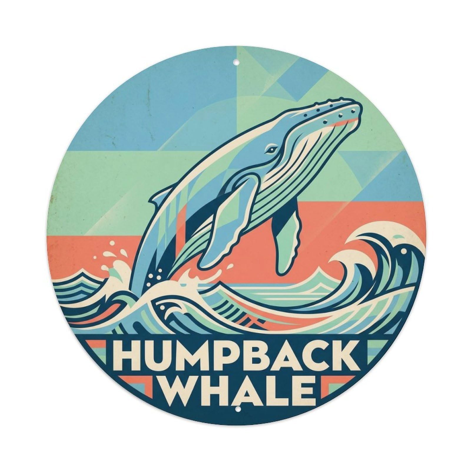 Humpback Whale Hawaii Marine Life Reef Wildlife Metal Tin Sign