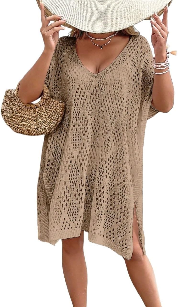 Women's Cover-Up Kimono, Hollow-Out (Swimsuit Not Included) Beach Summer cover ups for swimwear
