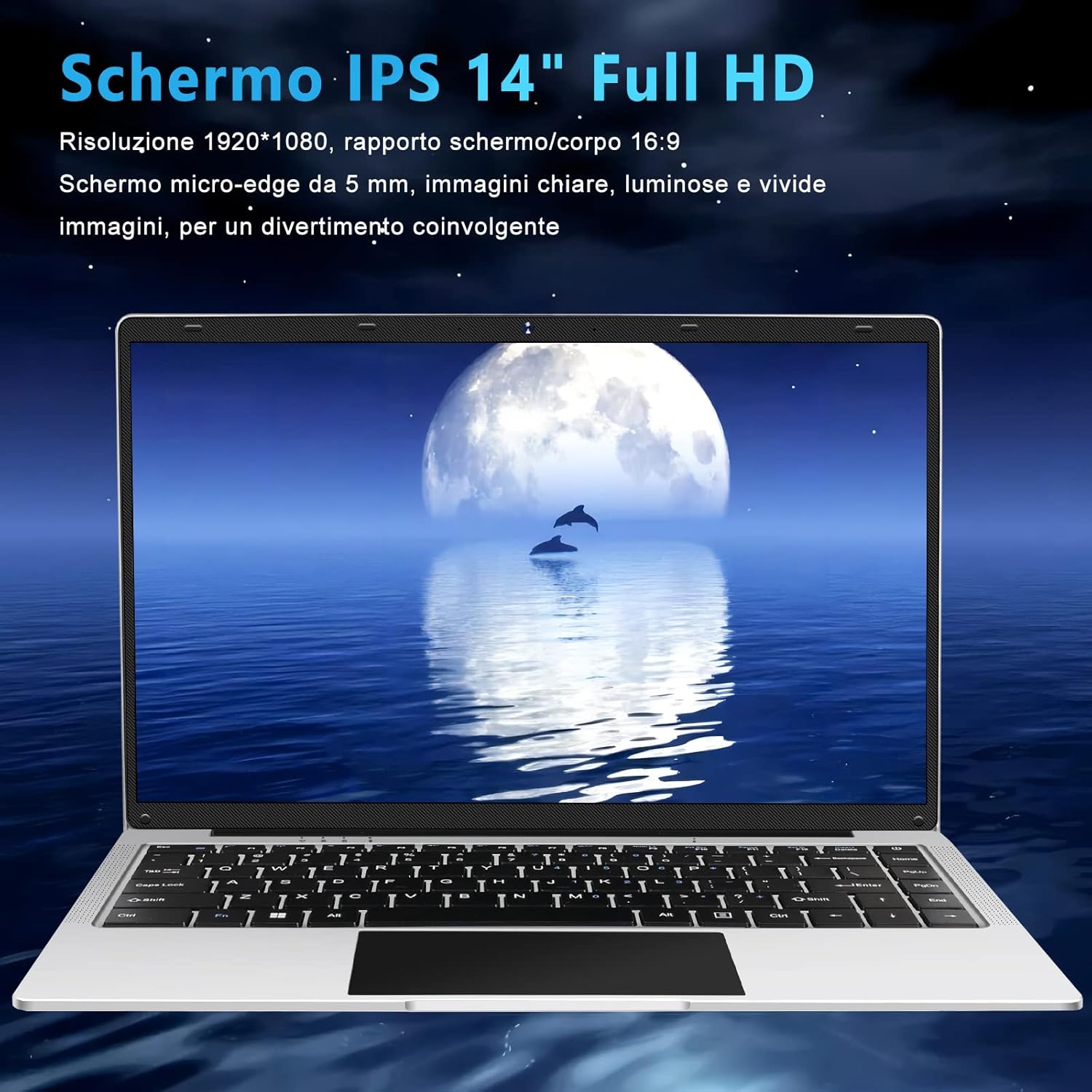 WOZIFAN PC Portatile 14 Windows 11 Notebook Intel 128 GB ROM Supporta lespansione SSD 1TB 6GB RAM 2.4G+5G WiFi 1080 FHD BT 4.2 USB HDMI con mouse senza fili adesivi per tastiera Italiana-Argento WOZIFAN PC Portatile 14 Windows 11 Notebook Intel 128 GB ROM Supporta lespansione SSD 1TB 6GB RAM 2.4G+5G WiFi 1080 FHD BT 4.2 USB HDMI con mouse senza fili adesivi per tastiera Italiana-Argento