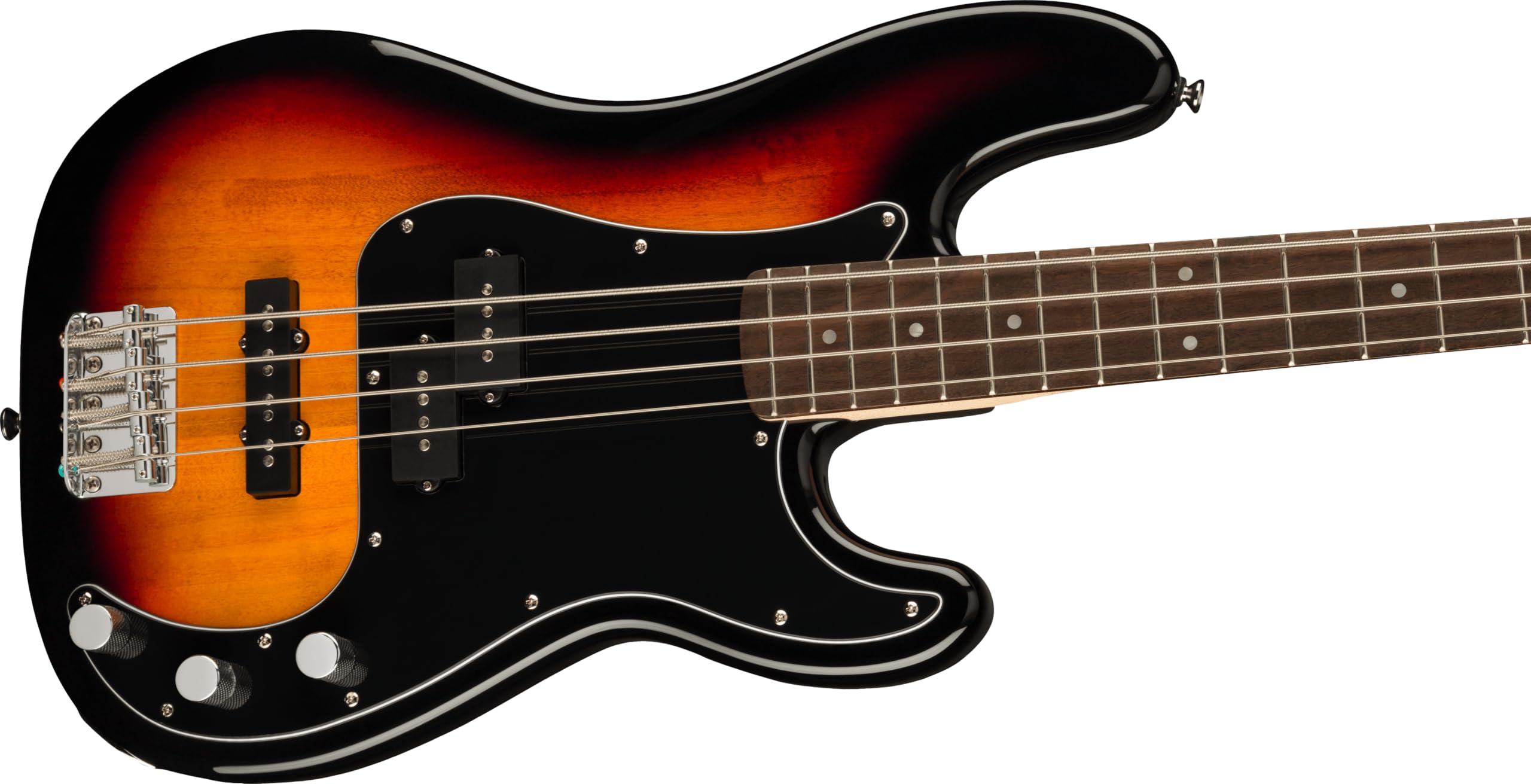 Squier by Fender Affinity Präzisions-Bass-Set, Sunburst, PJ Pickup, Rumble 15 A, Gigbag, Gurt, Instrumentenkabel, 3 Monate Fender Play-Online-Unterricht