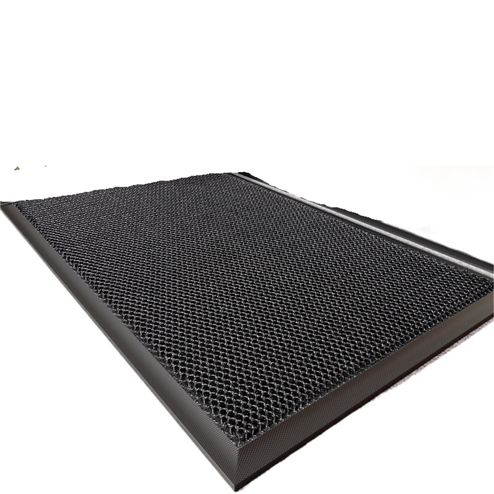 Tapis d'âtre tapis de sol extérieur et intérieur noir 80x120cm doux