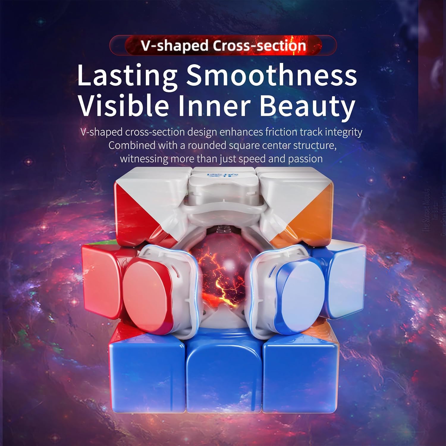 XMDCuber Moyu Weilong WR M V10 Magnetic Speed Cube 3x3, for Competition Weilong WRM Magic Cube 3x3x3 Stickerless 2024 Version