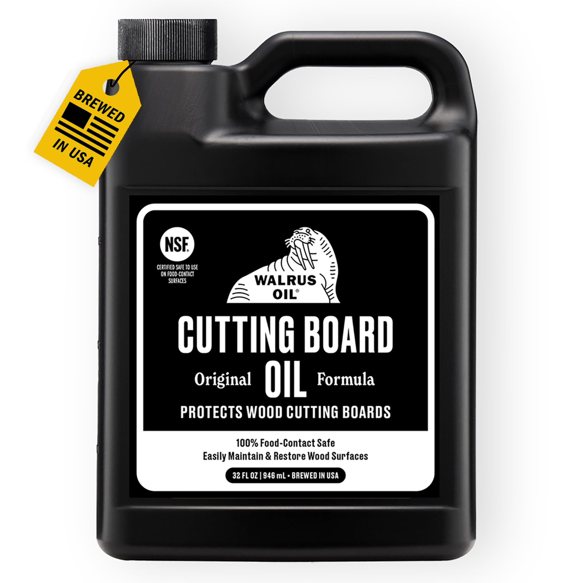 Walrus Oil - Cutting Board Oil and Wood Butcher Block Oil, 32 oz Jug, Food-Safe