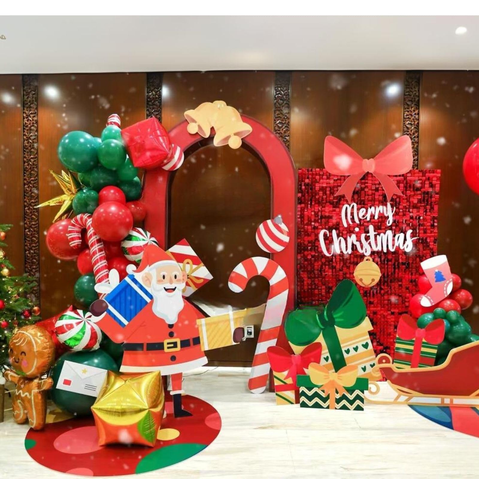 Amazon | クリスマスバルーン アーチキット クリスマス レッド