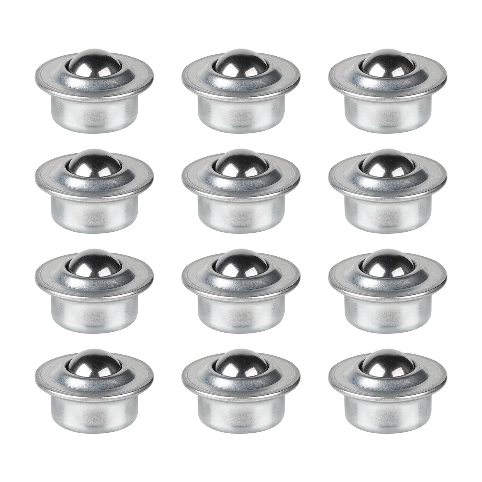 CPROSP 12x Roulettes de Transfert avec Roulement à Billes, Roulettes à Billes pour Meubles, Roulettes à Billes de Transfert et en Acier Inoxydable, Rotation à 360 Degrés, pour Meubles