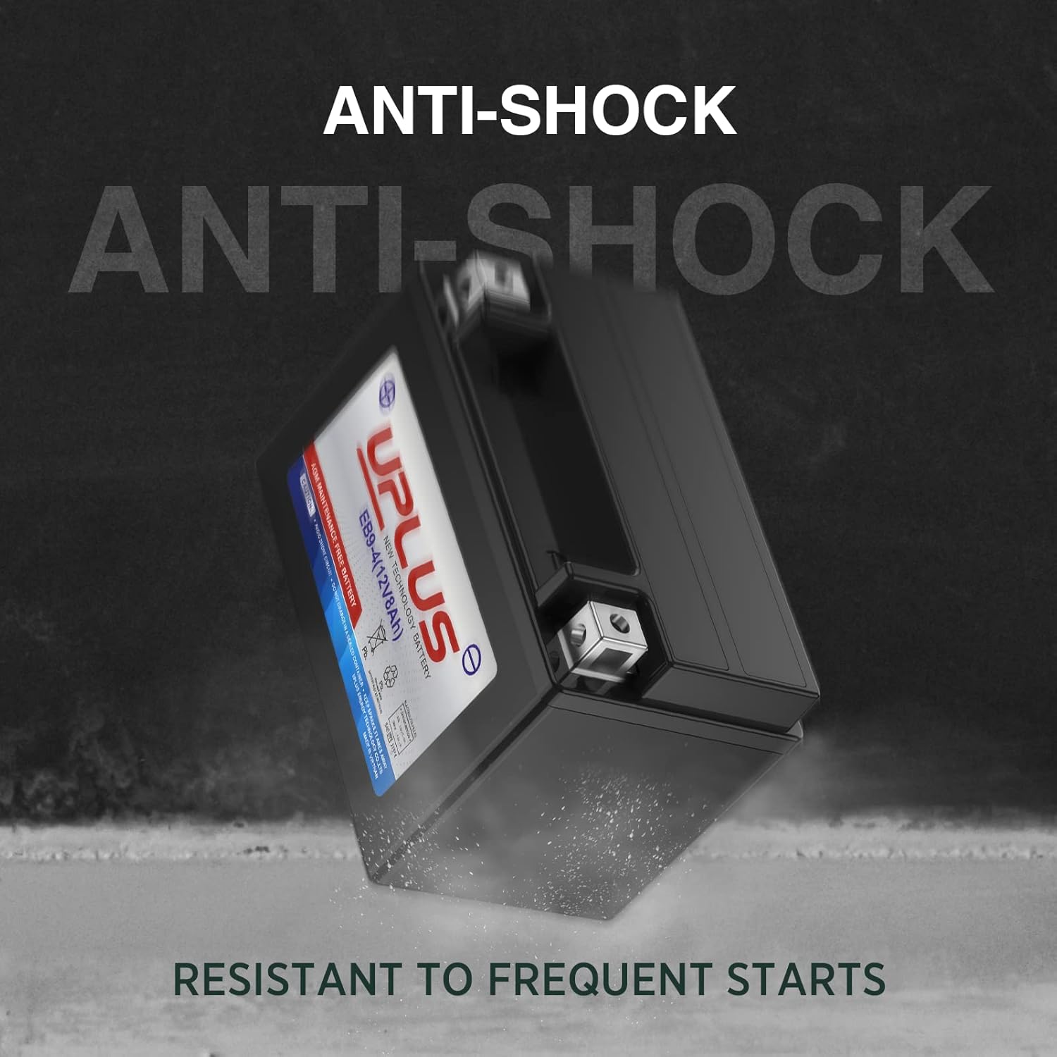 UPLUS battery anti-shock feature