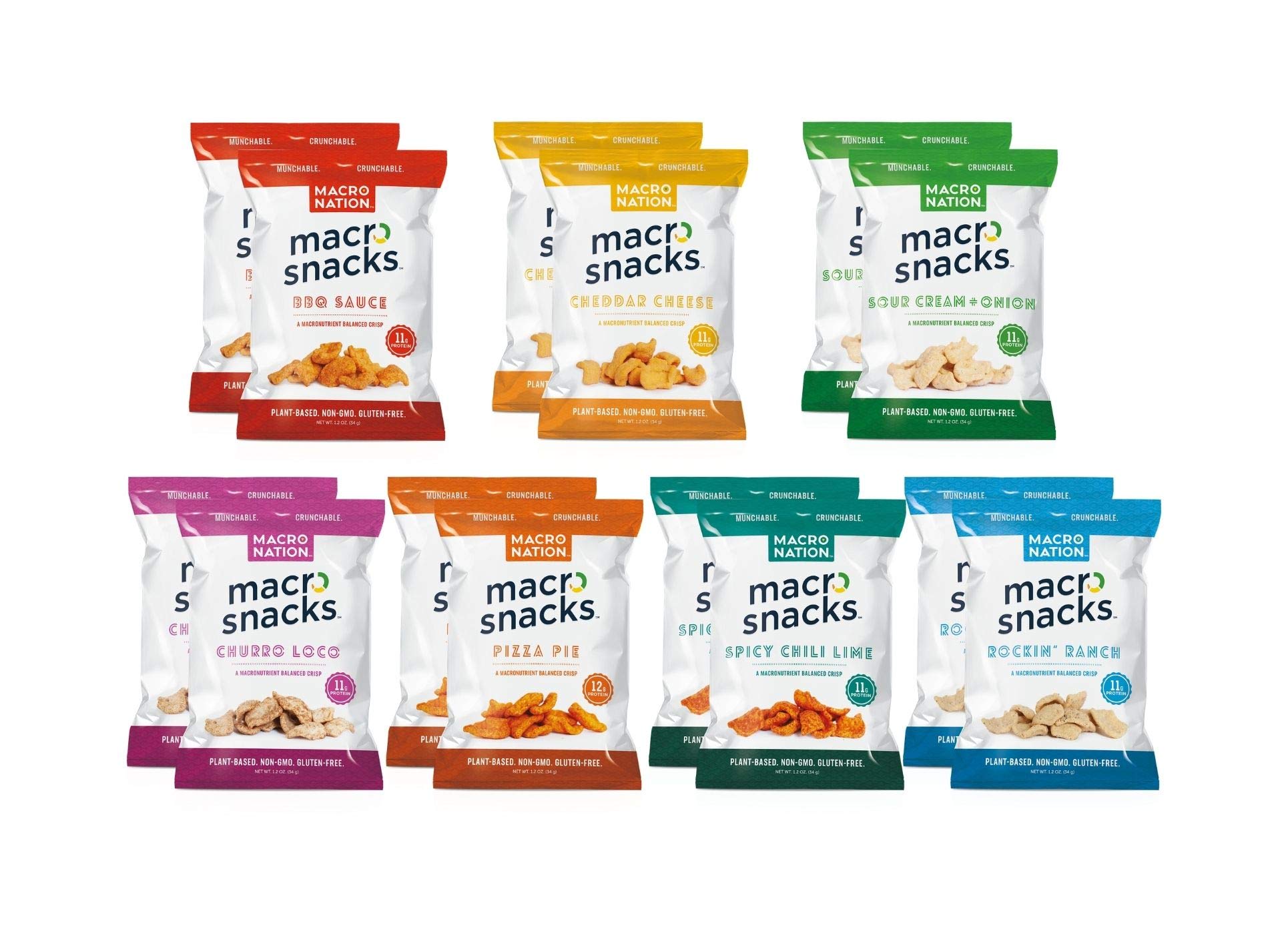 Buy Macro Snacks Gluten Free Based High Protein Chips, Variety Pack, 7