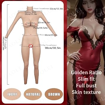 Realistic Silicone Bodysuit Apparel Male to Female Body Suit Breastplate Whole Body Breast Forms for Transgender