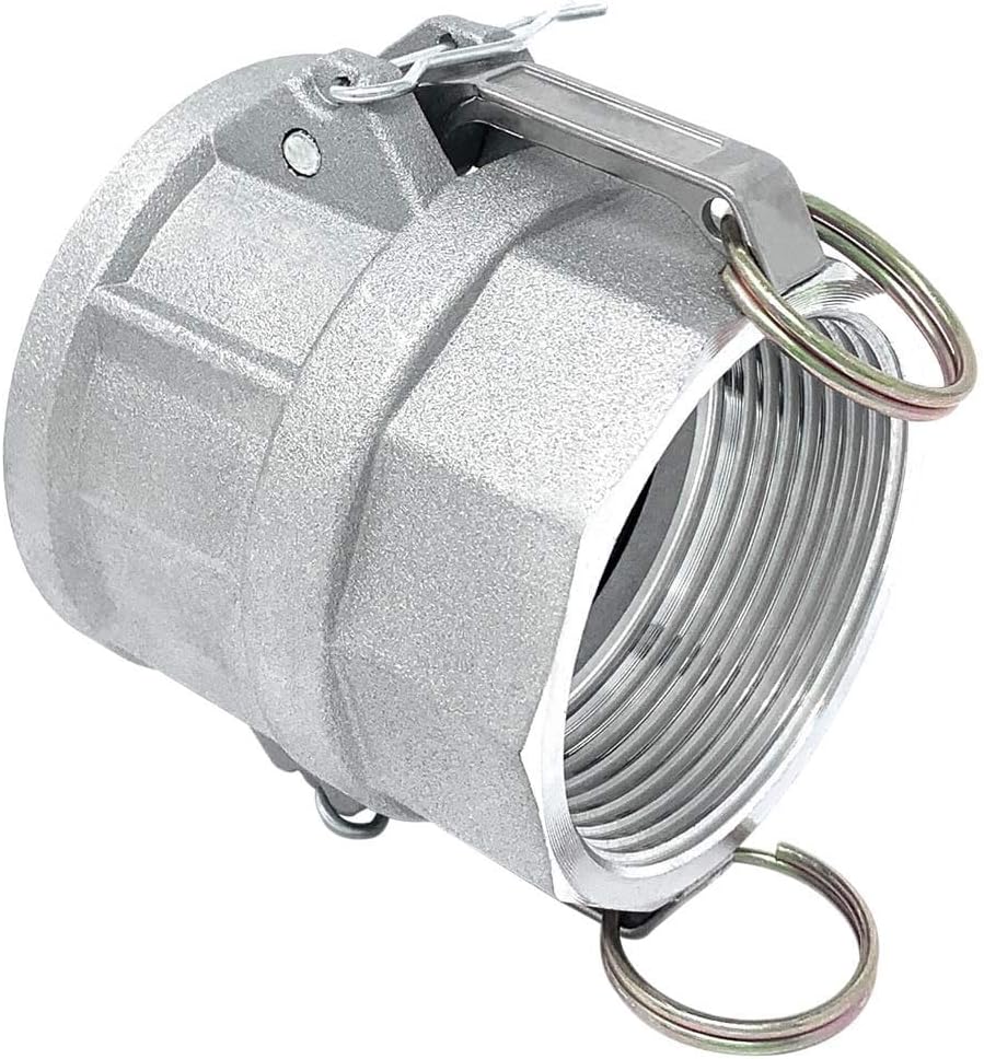 Gloxco Aluminum Type D Cam and Groove Hose Fittings, 1-1/4" Female Camlock x 1-1/4" Female NPT, Pack of 2 (CAM-12-D-AL-2)