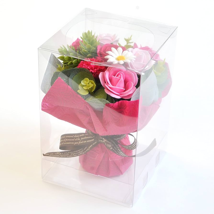 Amazon｜【日比谷花壇】ソープフラワー ケース入り 花束 濃い