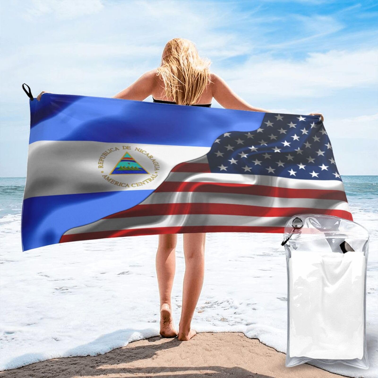 Toallas de sauna de Nicaragua y Estados Unidos rápidas de playa 70x140 cm