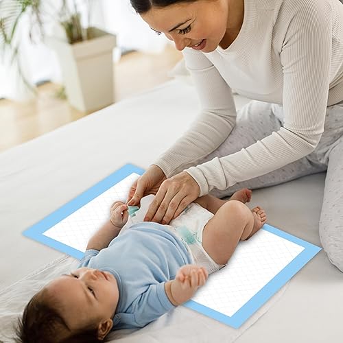 Miniatura 6 de Paquete de 100 cambiadores desechables, almohadillas desechables para bebés de 17 x 13 pulgadas, cambiador de pañales impermeables, almohadillas