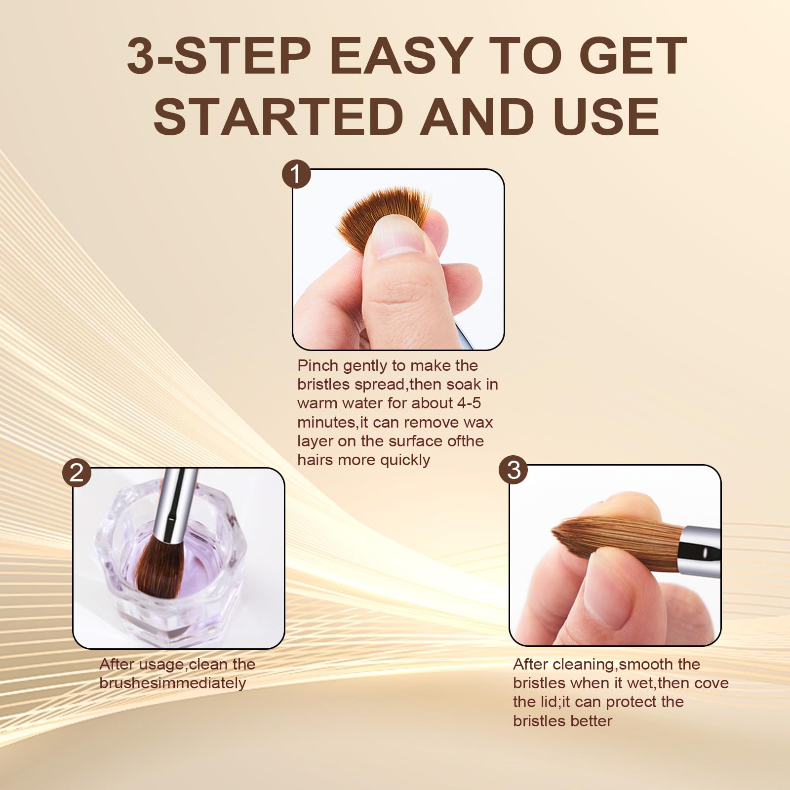Pincel acrílico para arte de uñas, tamaño 18, 100 % puro, pelo Kolinsky, cepillo ovalado para aplicación acrílica, herramienta profesional de manicura para extensión de uñas, bolígrafo de dibujo de