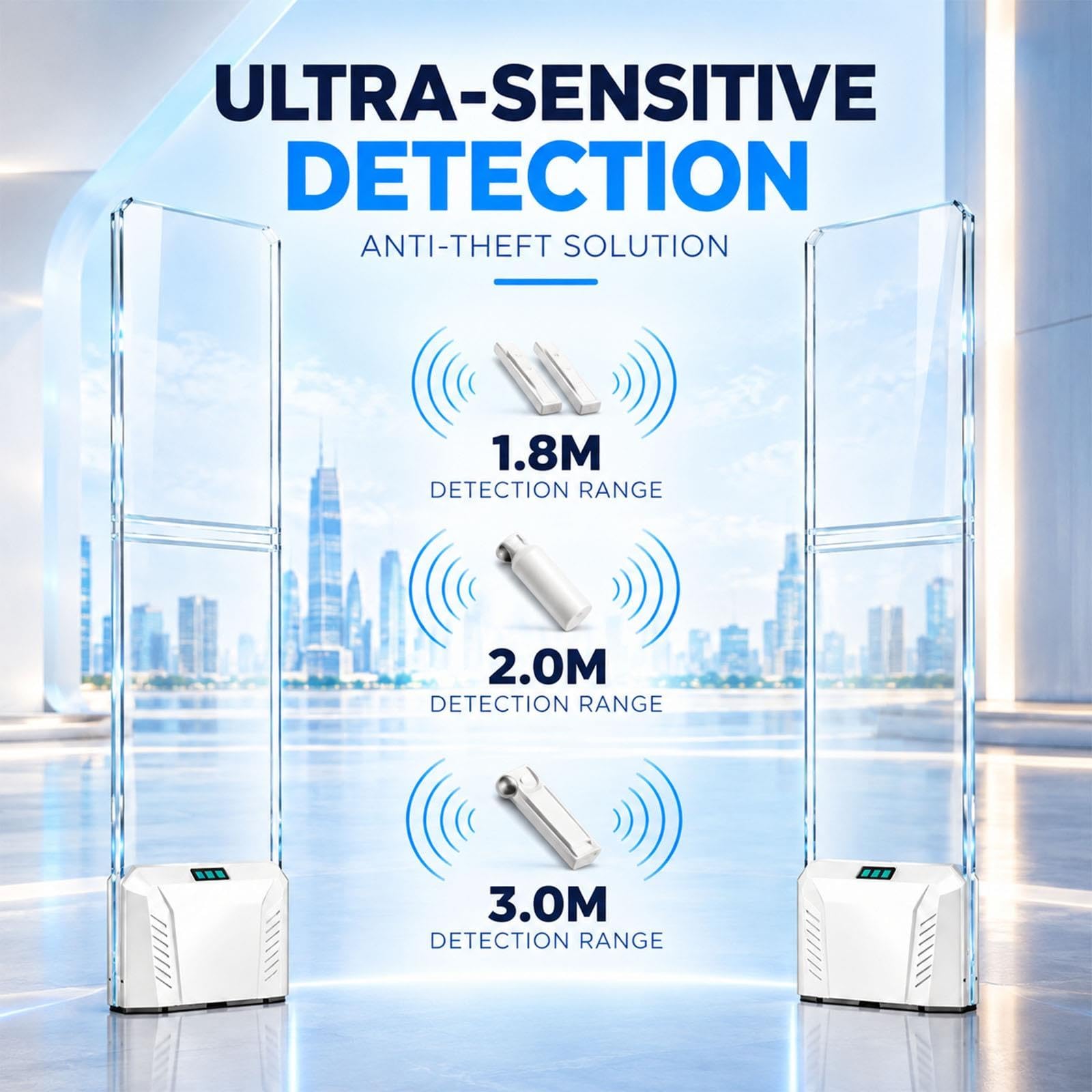 Zestaw Systemu Zabezpieczeń EAS dla Handlu, AM 58KHz, Alarm Dźwiękowy