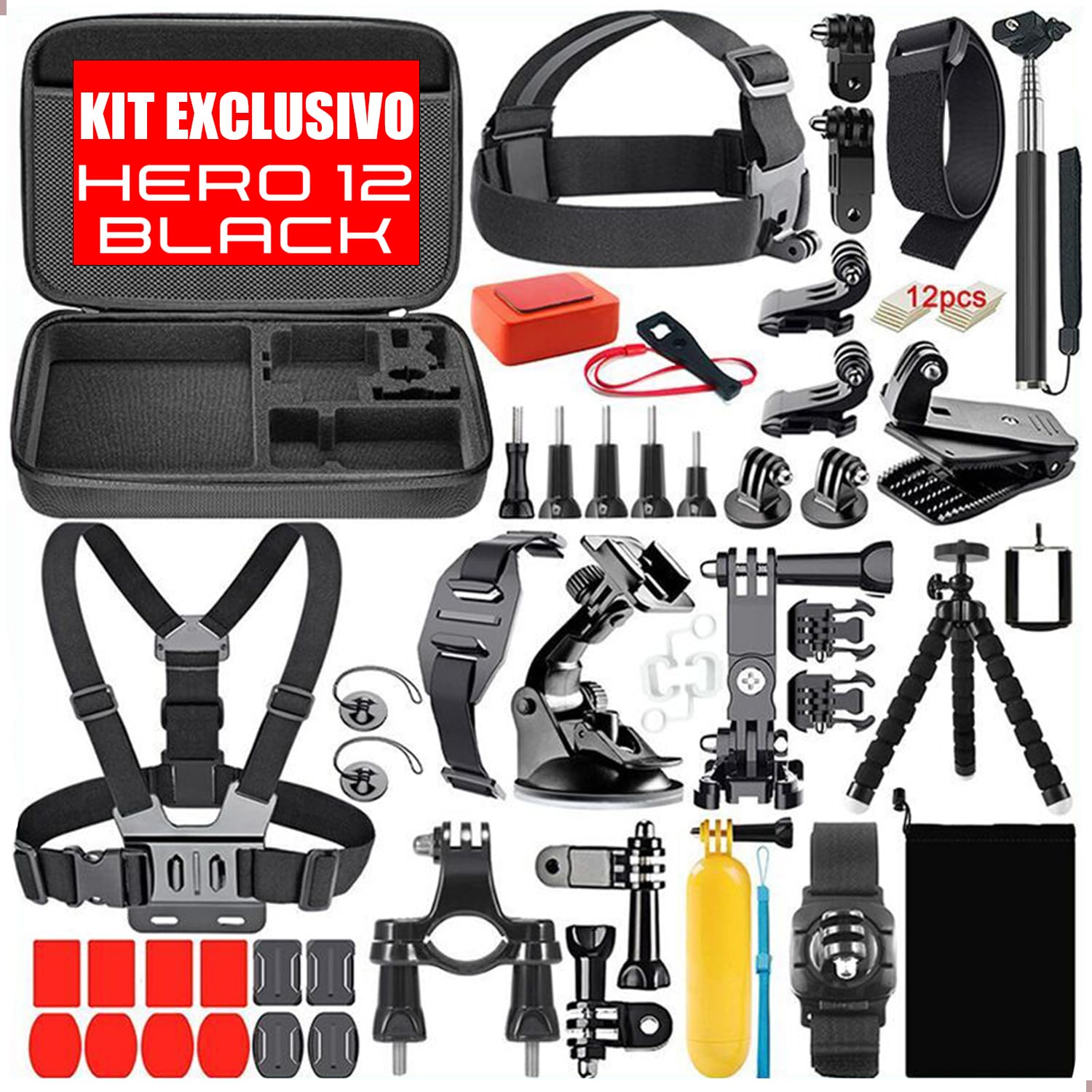 アクセサリー Hero Acessórios Para Câmera Gopro 12 Hero Black Kit Com 65 Peças O Mias