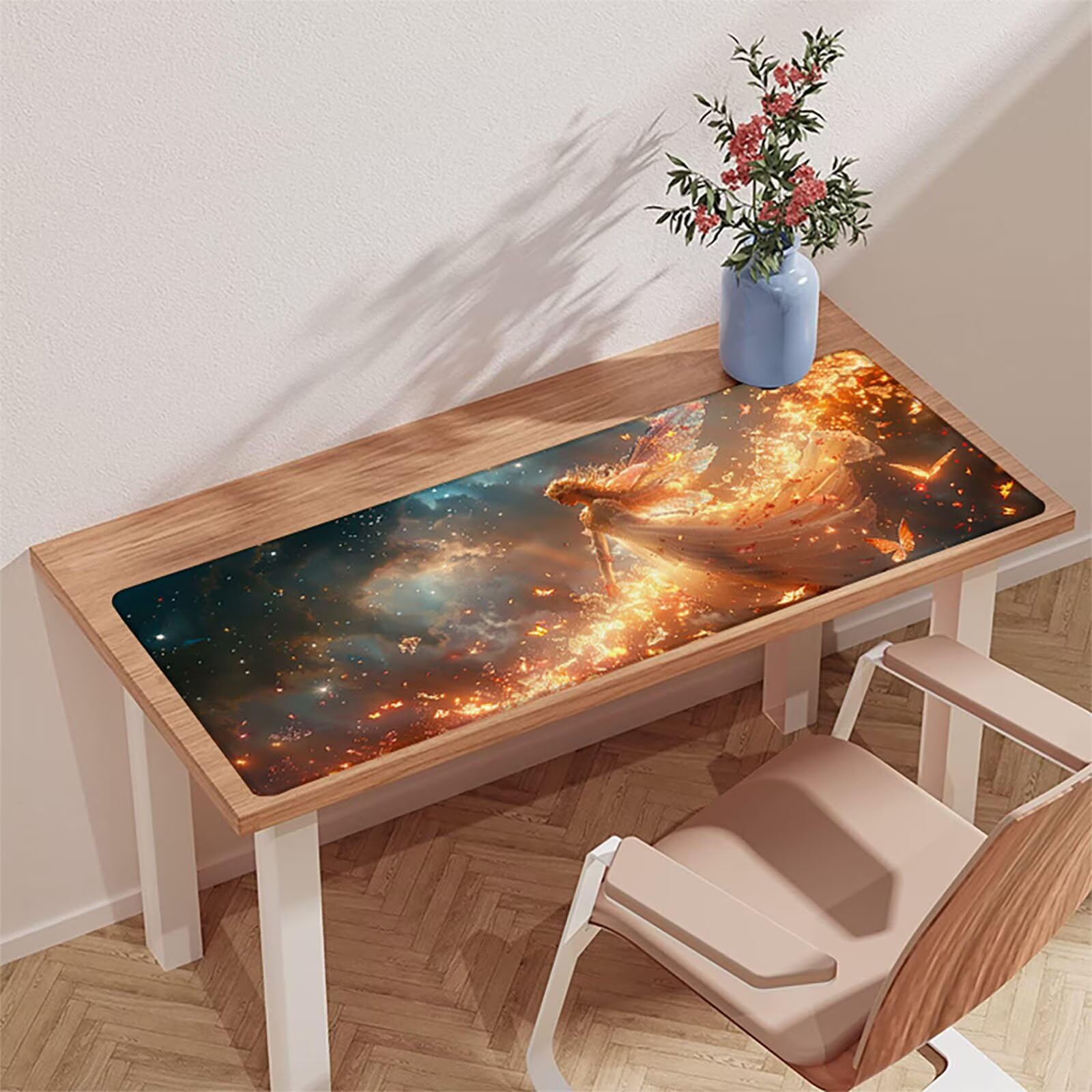Amarillo Alfombrilla Ratón XXL 1600x800x3mm, Mujer Mouse Pad 2-4347 | Alfombrilla Ratón Gaming Mejora la Precisión y la Velocidad, Alfombrilla Escritorio para Jugadores de PC, Oficina
