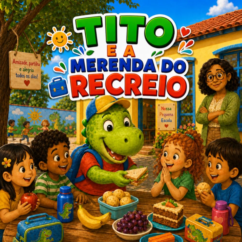 Tito e a Merenda do Recreio: Uma história divertida sobre partilha, cuidado e amizade (Tito, o Dinossauro na Escola)